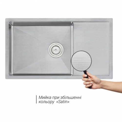 Кухонна мийка Qtap D7844 3.0/1.2 мм Satin (QTD784412)
