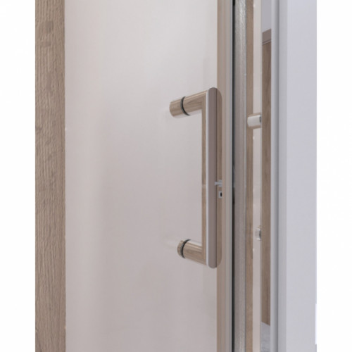 Душевая дверь в нишу Qtap Taurus CRM201-11.C6 97-108x185 см, стекло Clear 6 мм, покрытие CalcLess TAUCRM20111C6