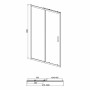 Душевая дверь в нишу Qtap Taurus CRM201-11.C6 97-108x185 см, стекло Clear 6 мм, покрытие CalcLess TAUCRM20111C6
