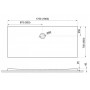 Піддон прямокутний Polimat PACYFIK 180x80x4,5 00322