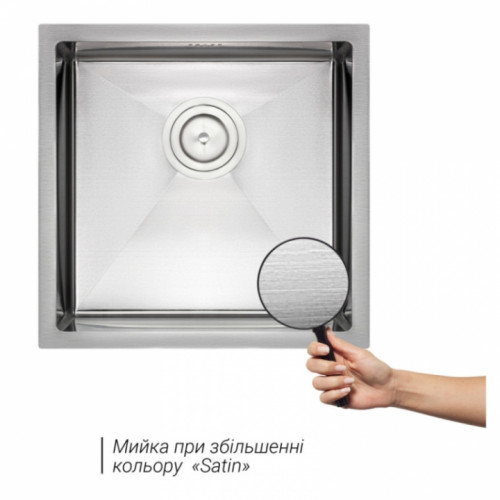 Кухонна мийка Qtap D4645 2.7/1.0 мм Satin (QTD464510)