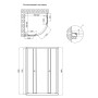 Душевая кабина Lidz Latwa SC80x80.SAT.LOW.FR, стекло Frost 4 мм без поддона LLSC8080SATLOWFR2