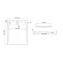 Піддон прямокутний Polimat WEST New 120x100x5 00329