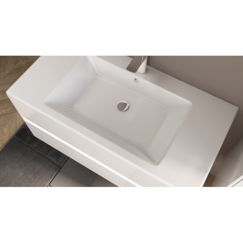 Тумба Botticelli Torino Tr-100 біла з умивальником Marlen-100