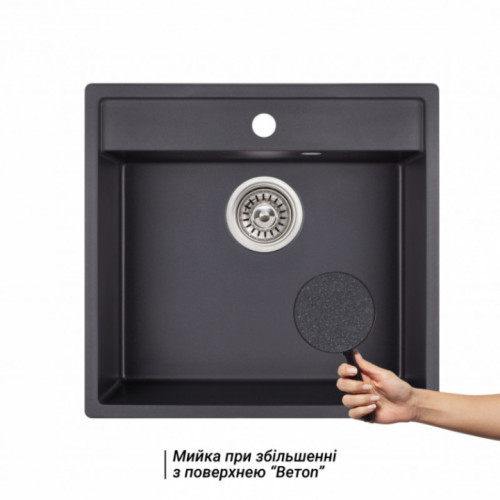 Кухонна мийка Qtap CS 5250 Beton (QT5250BET502)
