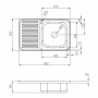 Кухонне миття Lidz 5080-R Decor 0,8 мм (LIDZ5080RDEC06)