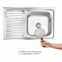 Кухонне миття Lidz 5080-R Decor 0,8 мм (LIDZ5080RDEC06)