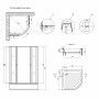 Душевая кабина Lidz Wieza SC90x90.SAT.MID.L, стекло Linie 4 мм LWISC9090SATMIDL