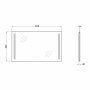 Зеркало Qtap Mideya New 100x60 с LED-подсветкой, Reverse QT20781403W