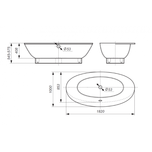 Ванна Rock Design Мона 182 х 100 1M182100