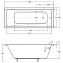 Ванна акриловая BESCO Modern Slim 140х70