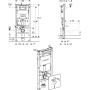 Инсталляционная система Geberit Duofix Delta 112 см, для подвесного унитаза, 458.126.00.2