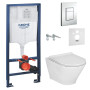 Комплект инсталляции: унитаз ROCA GAP ROUND с сиденьем Slim slow closing + Grohe Rapid SL инсталяционная система 3в1, A34H0N8000+38772001+37131000