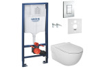 Комплект інсталяція Grohe Rapid SL 38721001+унітаз підвісний Roca Meridian A34H240000 з сидінням Soft Close, A34H240000+38772001+37131000