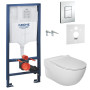 Комплект інсталяція Grohe Rapid SL 38721001+унітаз підвісний Roca Meridian A34H240000 з сидінням Soft Close, A34H240000+38772001+37131000