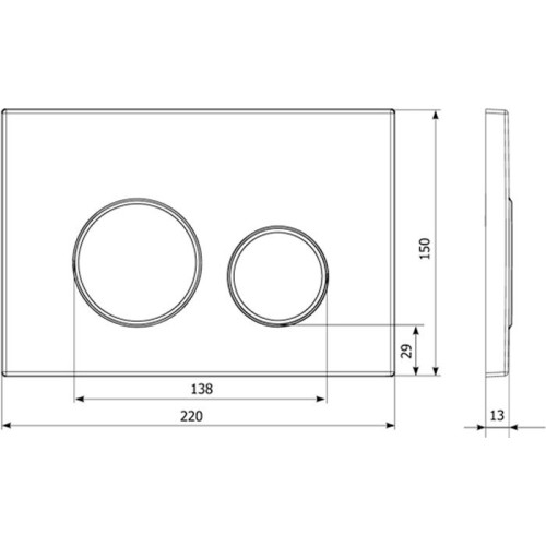 Кнопка смыва Ravak CIRCLE, Черный, GPX2240111