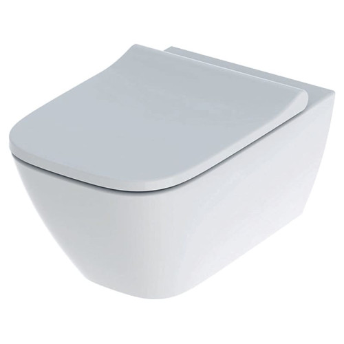 Унитаз подвесной Geberit Smyle Square Rimfree безободковый soft close 500.683.00.2