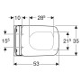 Унітаз підвісний Geberit Selnova Square Rimfree 501.961.00.1 безободковий soft close