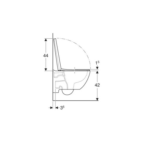 Унитаз подвесной Geberit Modo 502.827.00.1 безобідковый soft close