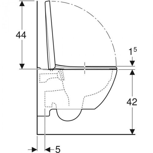 Унитаз подвесной Geberit Modo 502.939.00.1 безободковый soft close