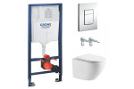 Комплект: Инсталляционная система GROHE Rapid SL 38772001 + Подвесной Унитаз Imprese ROZKOS TWIST с сидением, 38772001+c06310103
