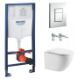 Комплект: Инсталляционная система GROHE Rapid SL 38772001 + Подвесной Унитаз Imprese ROZKOS TWIST с сидением, 38772001+c06310103