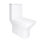 Унитаз компакт Qtap Aries Rimless безободковый с сиденьем Slim soft-close QT03228302W
