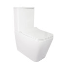 Унитаз-компакт Qtap Crow WHI 2170P безободковый с сидением дюропласт soft-close QT05222170W