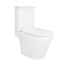 Унитаз компакт Qtap Dove Rimless безободковый с сиденьем Slim soft-close QT06228380BW