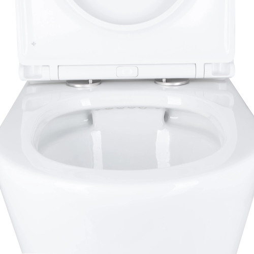 Унітаз компакт Qtap Dove Rimless безободковий з сидінням Slim soft-close QT06228380BW