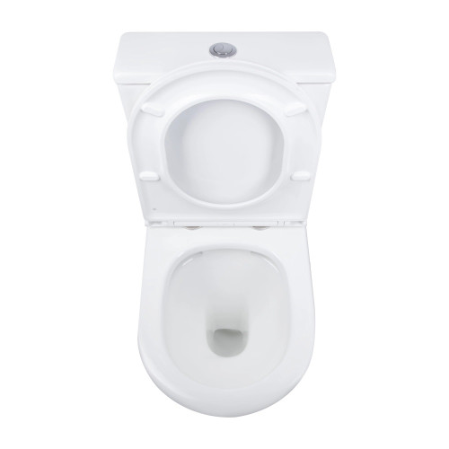 Унітаз компакт Qtap Dove Rimless безободковий з сидінням Slim soft-close QT06228380BW