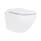 Унитаз подвесной Qtap JAY Ultra Quiet безободковый с сиденьем soft-close QT07335177W