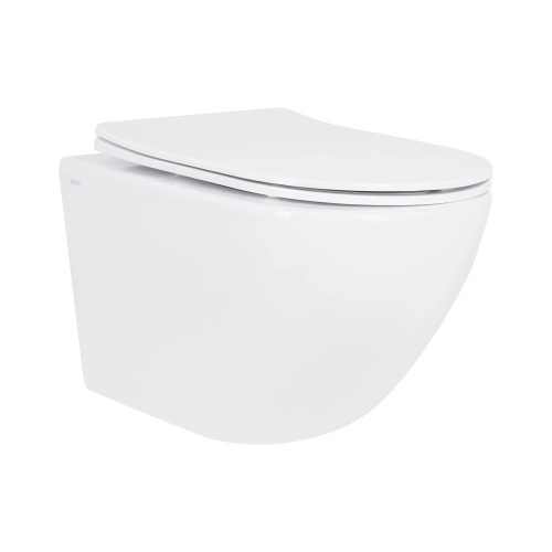 Унітаз підвісний Qtap JAY Ultra Quiet безободковий з сидінням soft-close QT07335177W