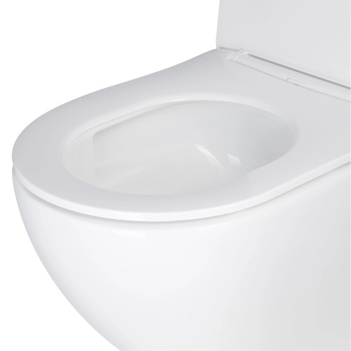 Унітаз підвісний Qtap JAY Ultra Quiet безободковий з сидінням soft-close QT07335177W
