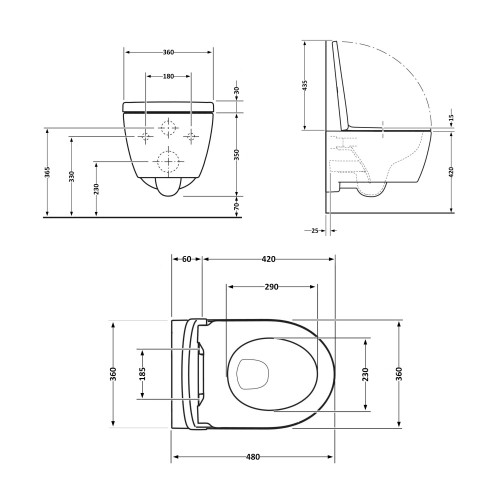 Унітаз підвісний Qtap JAY Ultra Quiet безободковий з сидінням soft-close QT07335177W