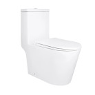 Унитаз моноблок Qtap Kolibri Ultra Quiet безободковый с сиденьем soft-close QT10226380W