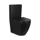 Унитаз-компакт Qtap Robin безободковый с сиденьем Soft-close матовый Black QT13222141ARMB