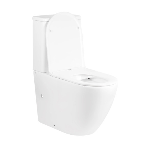Унитаз-компакт Qtap Robin безободковый с сиденьем Soft-close QT13222141ARW
