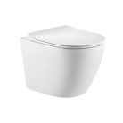 Унитаз подвесной Qtap Robin Ultra Quiet безободковый с сиденьем дюропласт soft-close QT13332381AW