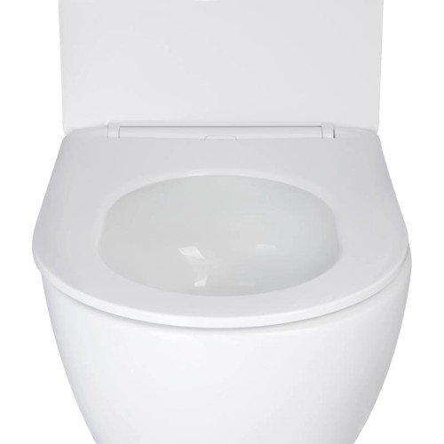 Унітаз підвісний Qtap Robin Ultra Quiet безободковий, сидіння дюропласт soft-close QT13332381АSW