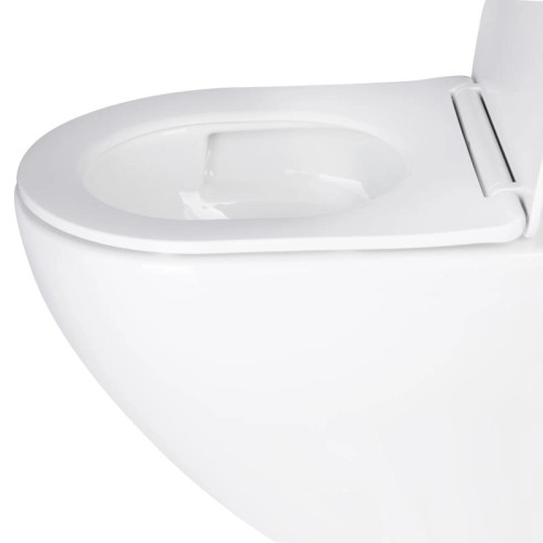 Унітаз підвісний Qtap Robin Ultra Quiet безободковий, сидіння дюропласт soft-close QT13332381АSW