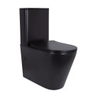 Унитаз напольный Qtap Robin Ultra Quiet безободковый сиденье Soft-close матовый Black QT14226088AMB