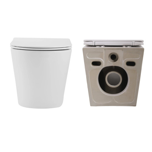 Унітаз підвісний Qtap SCORPIO Ultra Quiet безободковий з сидінням soft-close QT14332380AW