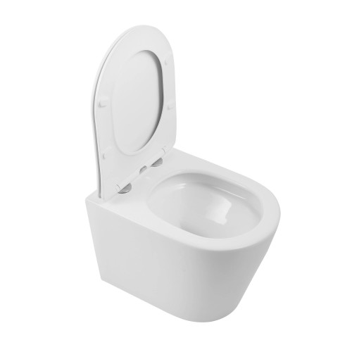 Унітаз підвісний Qtap SCORPIO Ultra Quiet безободковий з сидінням soft-close QT14332380AW