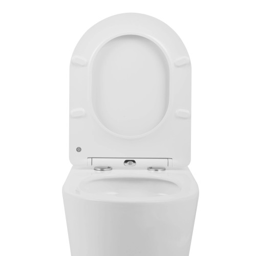 Унітаз підвісний Qtap SCORPIO Ultra Quiet безободковий з сидінням soft-close QT14332380AW