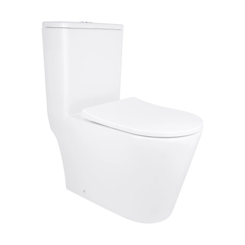 Унитаз моноблок Qtap SWAN Ultra Quiet безободковый с сиденьем soft-close QT16226080AW