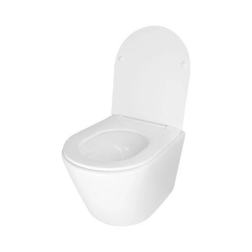 Унітаз підвісний Qtap SWAN Ultra Quiet безободковий з сидінням soft-close QT16335179W