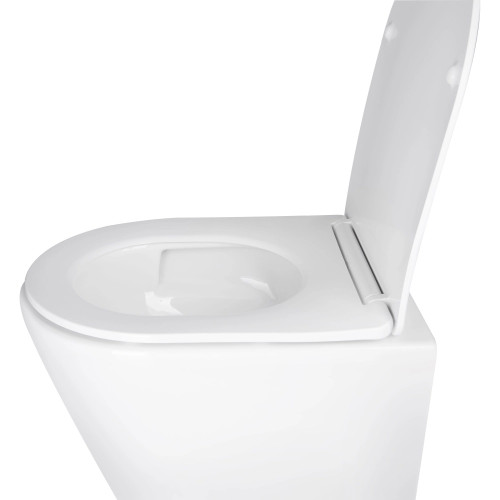 Унітаз підвісний Qtap SWAN Ultra Quiet безободковий з сидінням soft-close QT16335179W