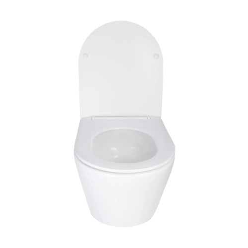 Унітаз підвісний Qtap SWAN Ultra Quiet безободковий з сидінням soft-close QT16335179W