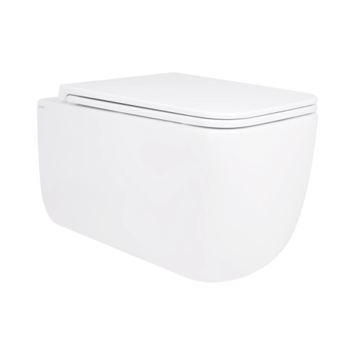Унітаз підвісний Qtap Gemini Ultra Quiet безободковий з сидінням soft-close QT2533076EUQW